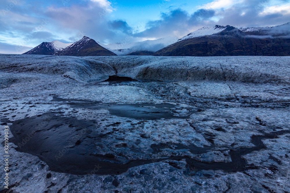 Glacier walk in Vatnajökull glacier (Iceland)
