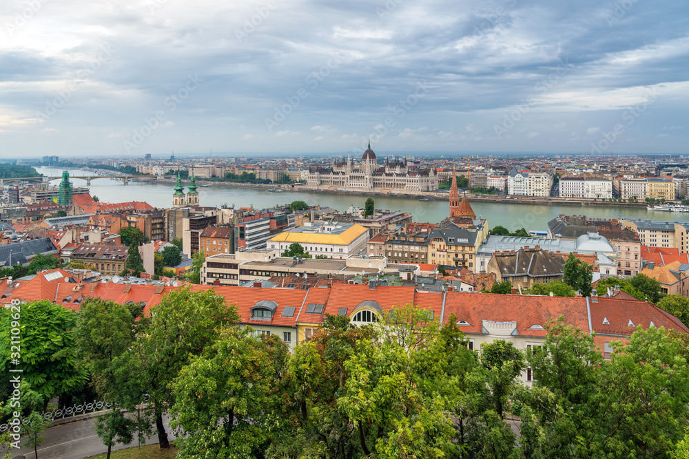 Obraz premium Budapeszt, Węgry gród i widok miejski