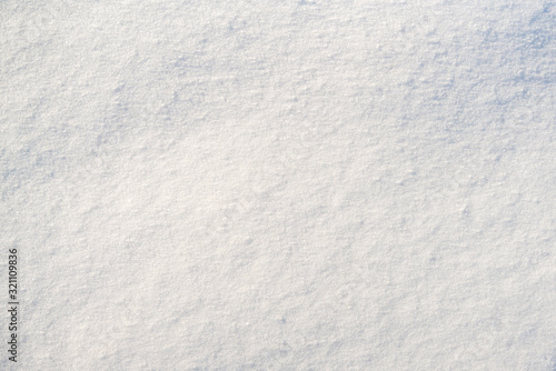 Texture of pure white winter snow © saikorn