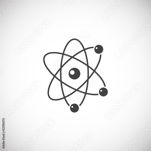 Molecular related icon on background for graphic and web design. Creative illustration concept symbol for web or mobile app