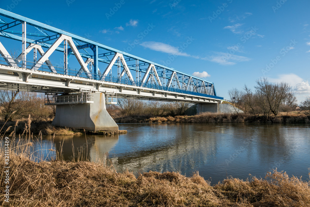 Bridge over the Pilica river near Mniszew, Poland Bridge over the Pilica river near Mniszew, Poland