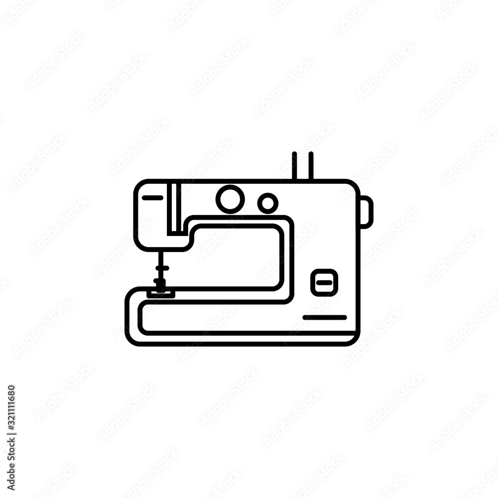 sewing machine, family line icon on white background sewing machine, family line icon on white background
