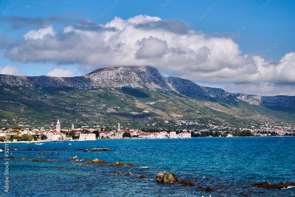 Fototapeta premium Kastel town on the Adriatic Sea coast in Croatia.