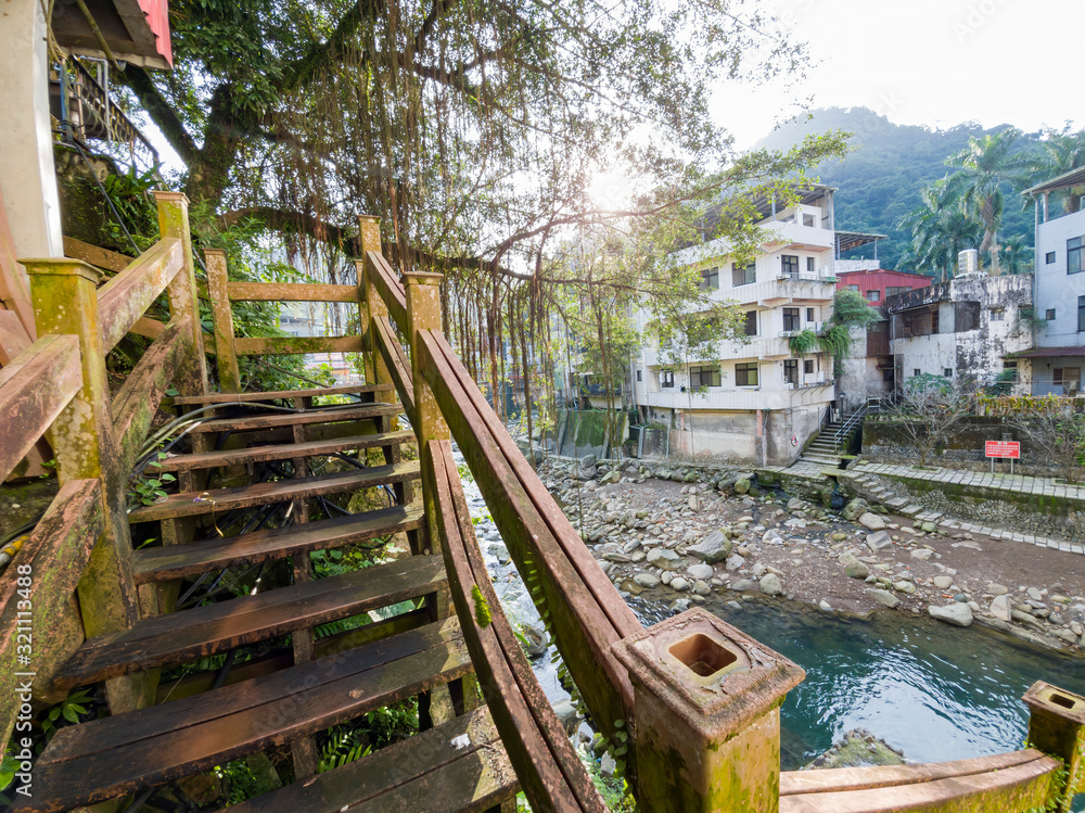 Fototapeta premium Morning view of the beautiful Shiding District area