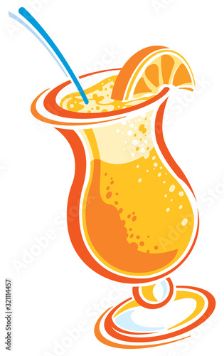 Orange daiquiri cocktail