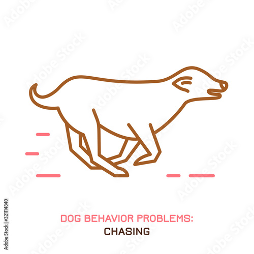Dog behavior problem icon