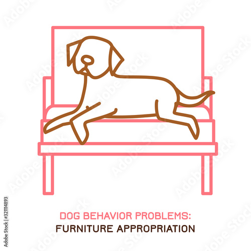 Dog behavior problem icon