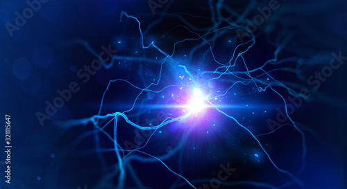 Neural network Human nervous system (3D illustration)