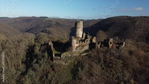 Winneburg Ruine bei Cochem, Moseltal, Rheinland-Pfalz, Deutschland photo