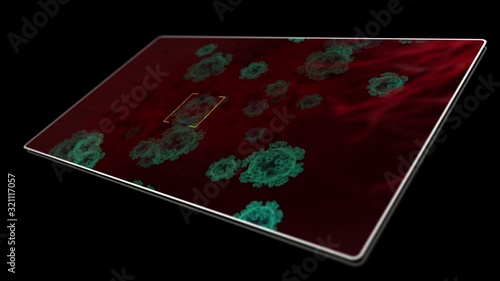 Identification and investigation of a dangerous coronavirus on a tablet. Danger of infection 