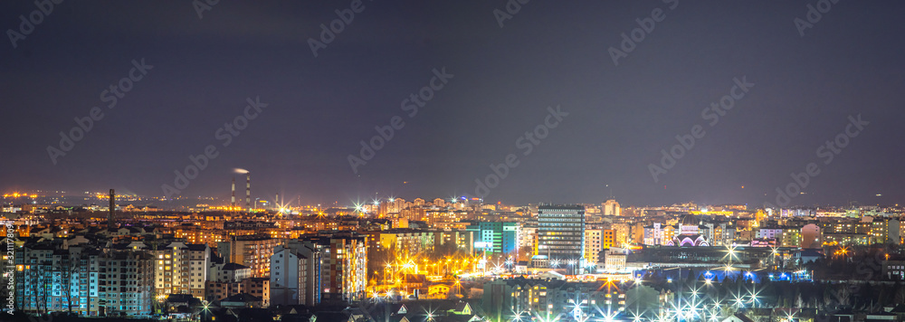 Panorama of the night city