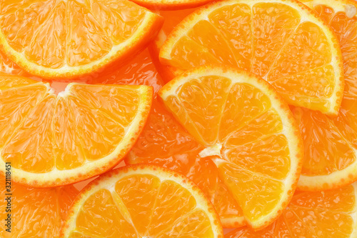 orange fruit background. orange fruit texture. sliced orange. top view. high resolution.