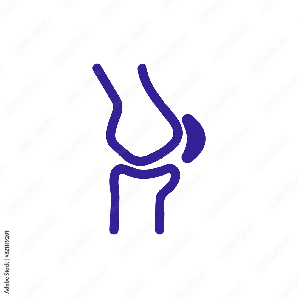 stretching tendon icon vector. Thin line sign. Isolated contour symbol illustration stretching tendon icon vector. Thin line sign. Isolated contour symbol illustration