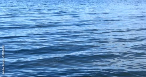 Relaxing blue slow sea waves