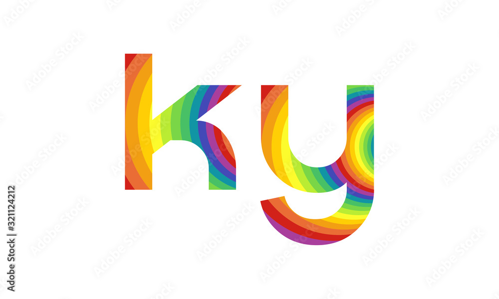 Initial Linked Letter KY Logo Design vector Template. Creative Abstract KY Logo Vector Initial Linked Letter KY Logo Design vector Template. Creative Abstract KY Logo Vector