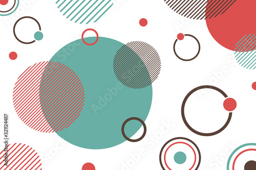 Abstract round circles illustration. Vector minimalism concept design background.