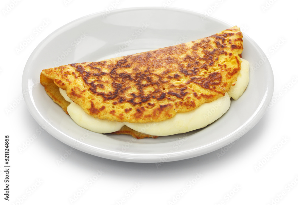 cachapa, venezuelan corn pancake with handmade cheese