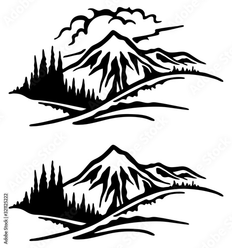 Rocky mountain landscape