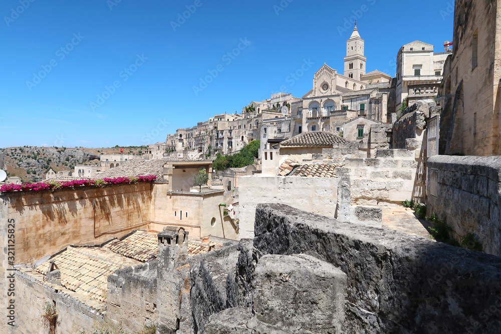 View at the ancient town of Matera (Sassi di Matera), Basilicata, southern Italy