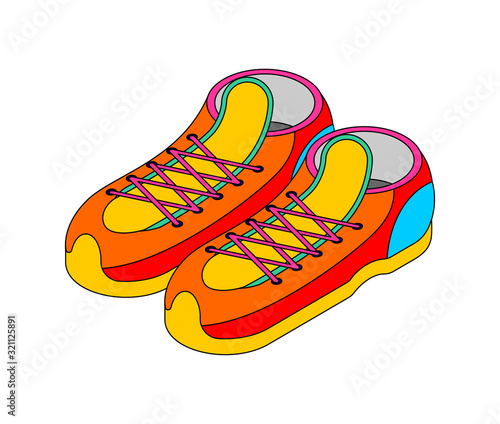 Sneakers isolated. Shoes vector illustration. fashion footwear