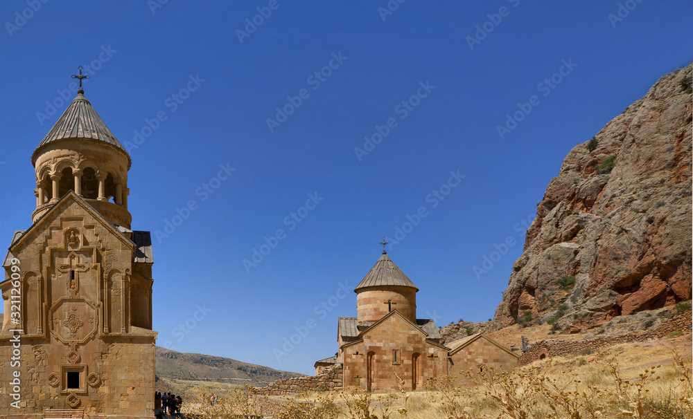 Armenia, Noravank: Mausoleum church and new baptist church Armenia, Noravank: Mausoleum church and new baptist church
