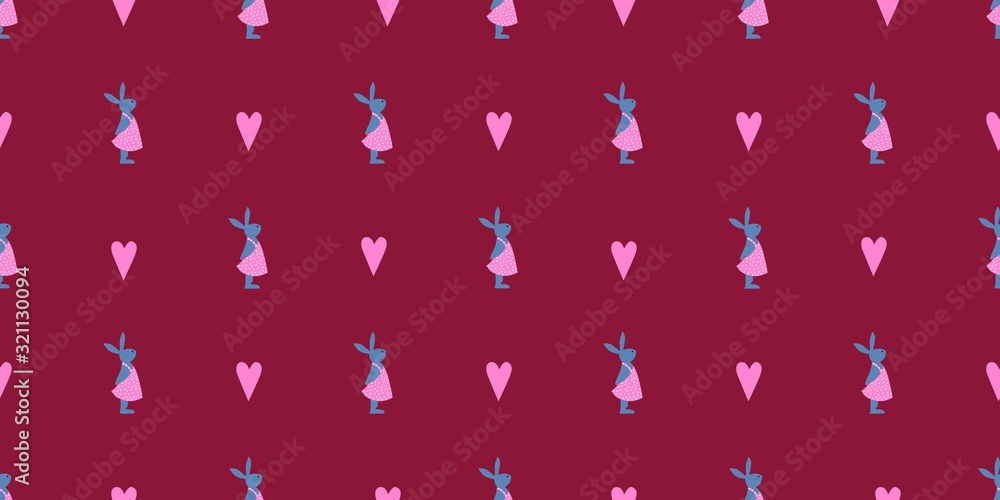 Easter seamless pattern. bunny rabbit. Happy easter. Cute spring illustration.. Easter seamless pattern. bunny rabbit. Happy easter. Cute spring illustration..