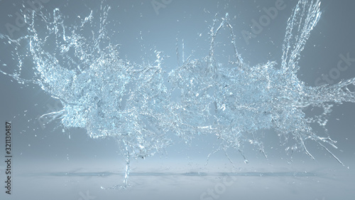 Water Slash 3D Simulation