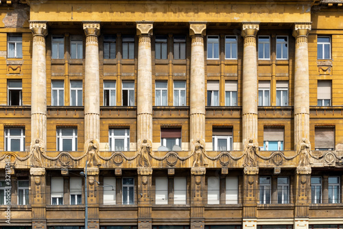 Building facade with columns 