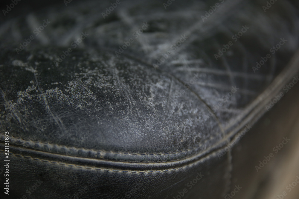 background of old leather car seat with mold close up Stock Photo Adobe Stock