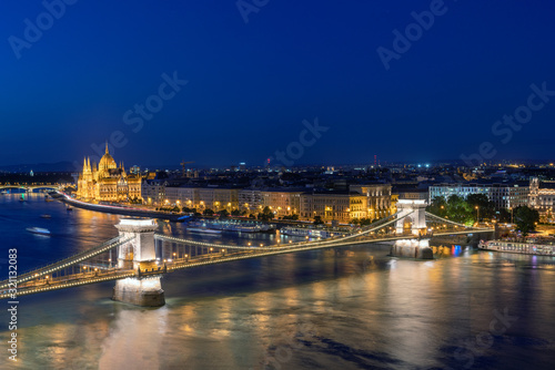 Budapest at night with city lights © skostep