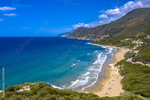 Aerial view of Mediterreanean beach