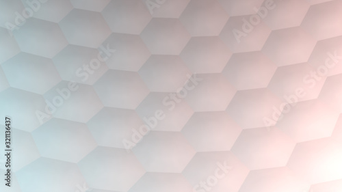 Fototapeta Naklejka Na Ścianę i Meble -  Hexagonal abstract background (3d render)