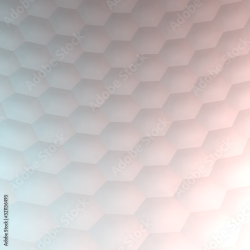 Hexagonal abstract background  3d render 