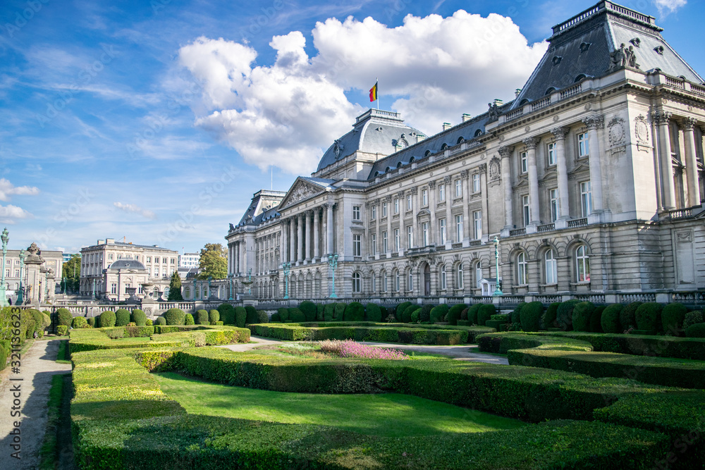 Historic Royal Palace and Gardens in Brussels, Belgium