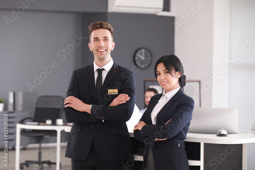 Portrait of receptionists i...
