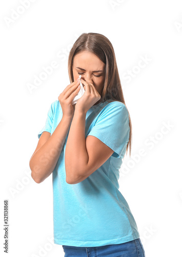 Young woman suffering from ...