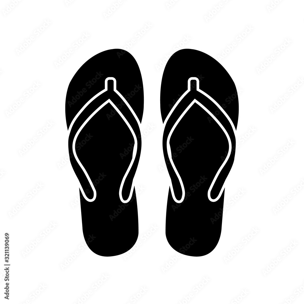 Slippers icon, logo isolated on white background Slippers icon, logo isolated on white background