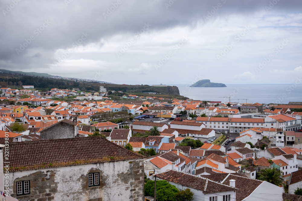 View of Angra do Heroismo, Terceira, Azores, Portugal