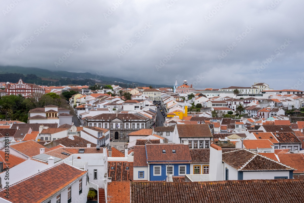 View of Angra do Heroismo, Terceira, Azores, Portugal