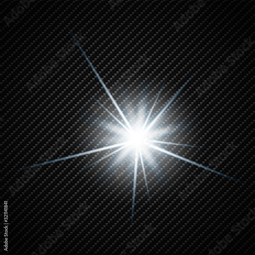 White glowing light burst explosion with transparent. 