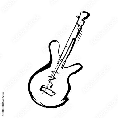 Bass guitar illustration