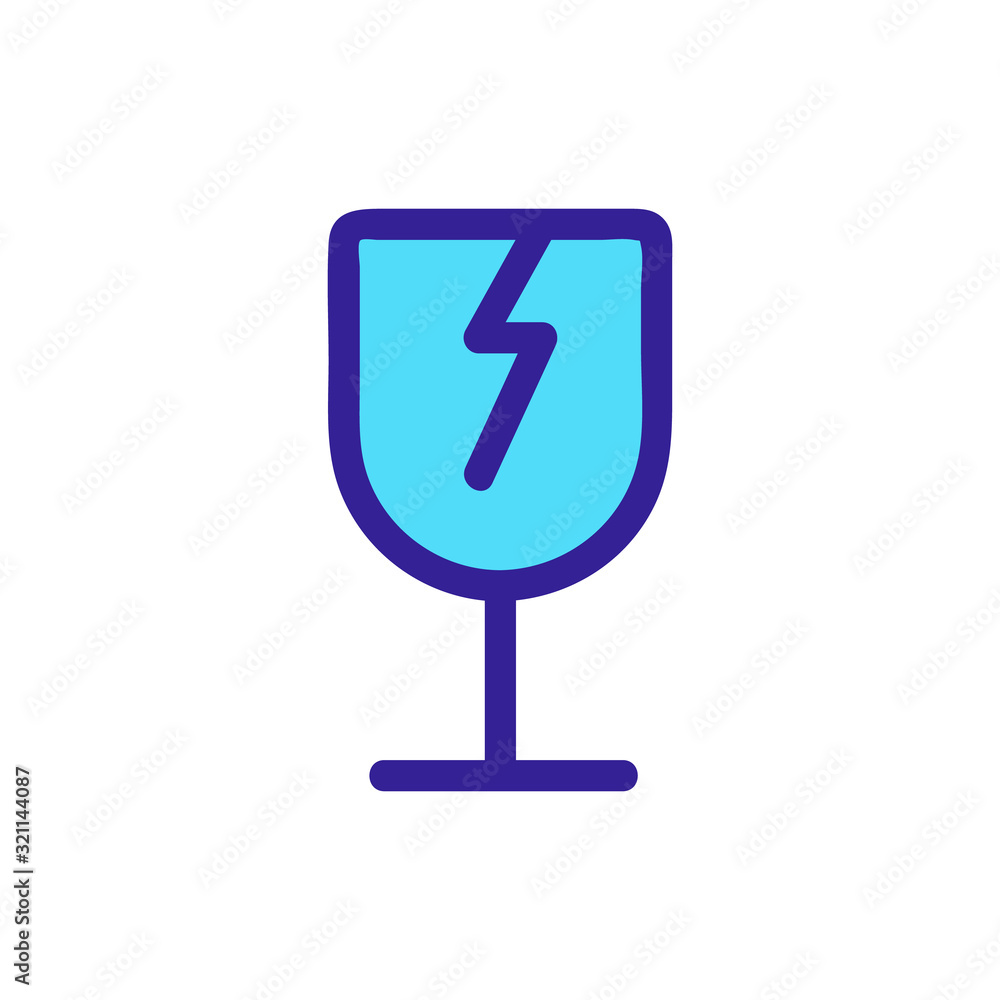 crack icon vector. Thin line sign. Isolated contour symbol illustration crack icon vector. Thin line sign. Isolated contour symbol illustration