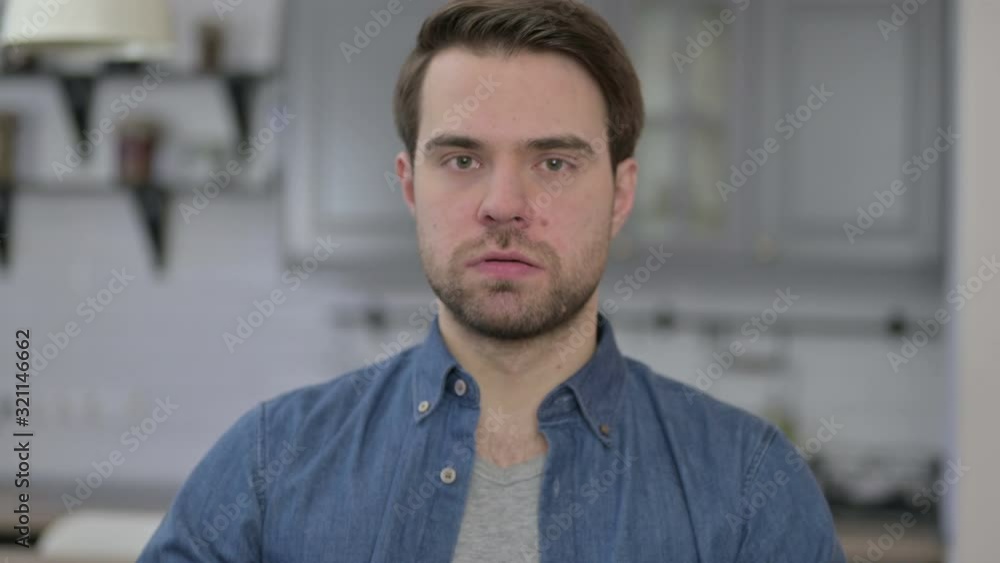 Portrait of Upset Beard Young Man get Shocked Portrait of Upset Beard Young Man get Shocked