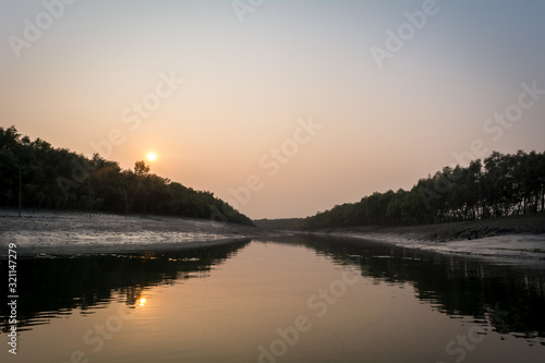 Sunset from Sundarban, West bengal, India