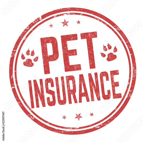 Pet insurance sign or stamp
