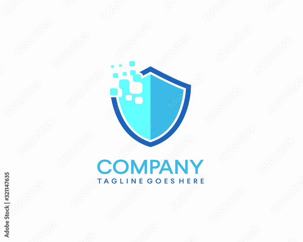security shield template vector