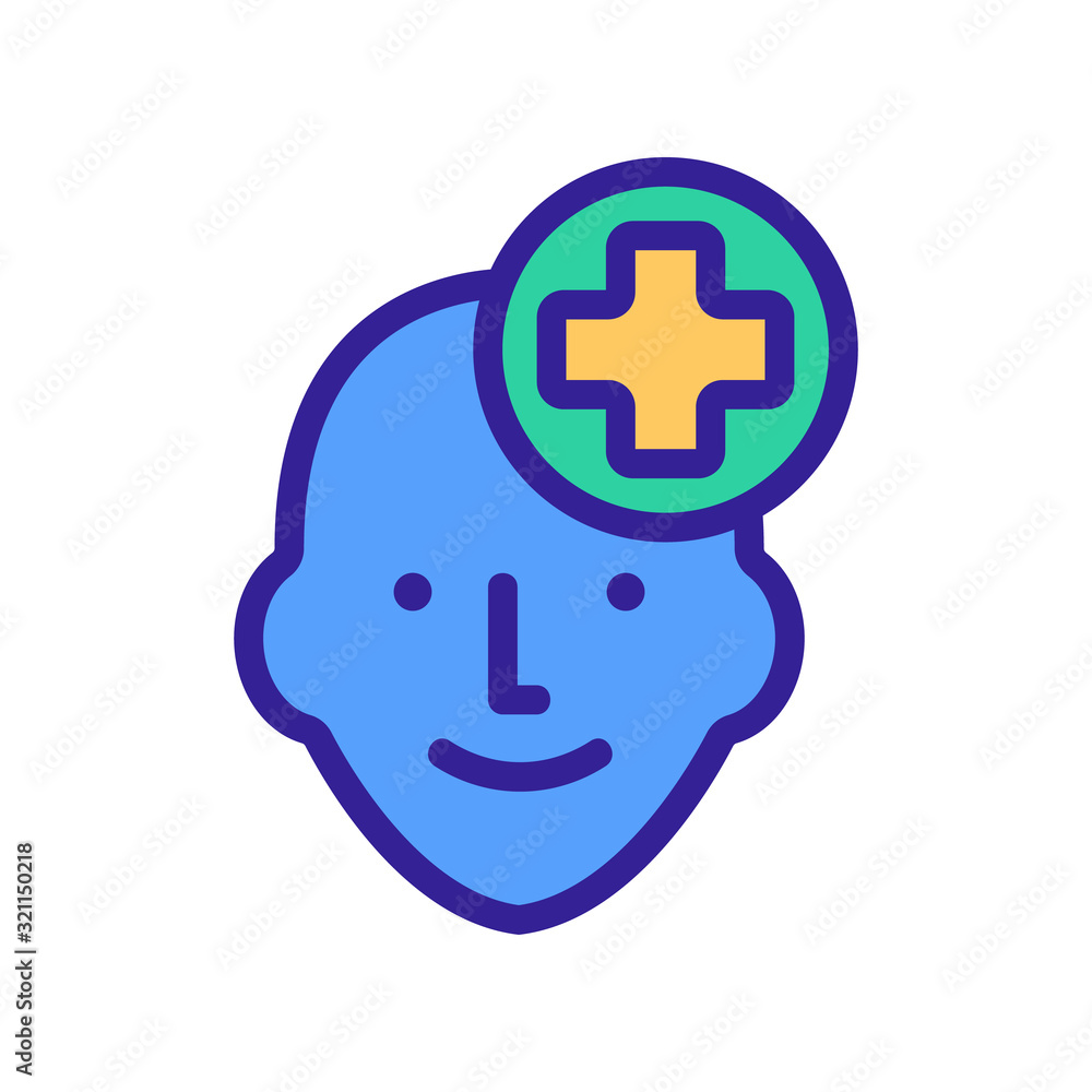 consciousness icon vector. Thin line sign. Isolated contour symbol illustration consciousness icon vector. Thin line sign. Isolated contour symbol illustration
