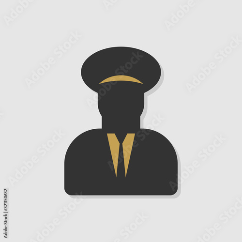 Minimalist concierge doorman staff icon