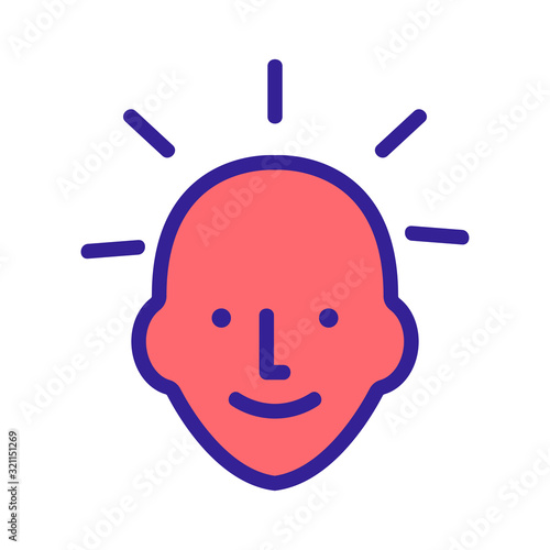 consciousness icon vector. Thin line sign. Isolated contour symbol illustration