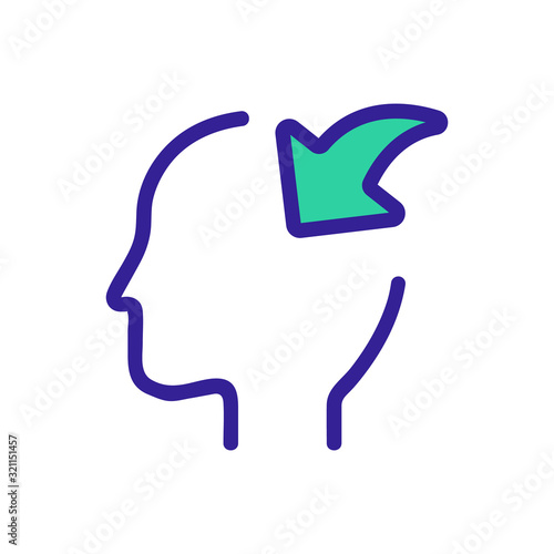 consciousness icon vector. Thin line sign. Isolated contour symbol illustration